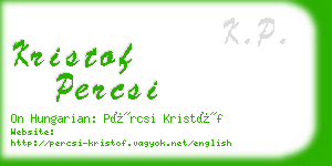 kristof percsi business card